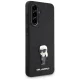 Karl Lagerfeld Samsung Galaxy A56 vāciņš Fixed Glitter Ikonik Logo, melns