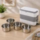 Electric Lunch Box Food Heater 200W 2.2L with 4 Steel Containers