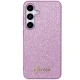 Guess Samsung Galaxy S24 vāciņš Glitter Script, violets