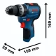 Аккумуляторная ударная дрель-шуруповерт Bosch GSB12V-31, 12 В, L-BOXX
