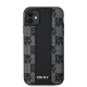 Dkny iPhone 11 / XR Case Leather Checkered Mono Pattern MagSafe, Black