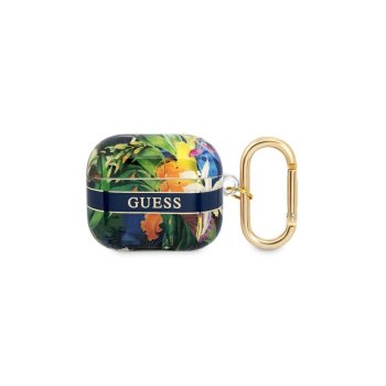 Guess GUA3HHFLB AirPods 3 cover blue/blue Flower Strap Collection