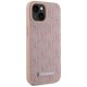 Karl Lagerfeld Leather Monogram Metal Logo MagSafe Case for iPhone 15, Pink