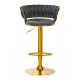 Velvet Makeup and Bar Stool 4Rico QS-B313a, grey