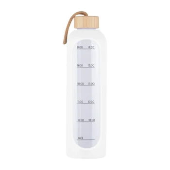 KiCA Hydro Glass Sports Bottle 1000 ml - White
