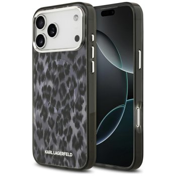 Karl Lagerfeld IML Leopard Pattern MagSafe Phone Case Cover iPhone 17 Pro Max - Black