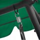 MultiGarden 3-seater 2-in-1 garden swing with cushions, green