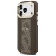 Guess iPhone 17 Pro vāciņš 4G PU Stripe MagSafe, brūns