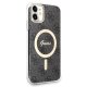 Apple iPhone 11 6.1\'\' Guess 4G Print MagSafe Case Cover (GUBPN61H4EACSK) + Charger, Black | Чехол Кейс...