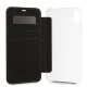 Чехол-книжка BMW Carbon Tricolor Stripe для iPhone XS Max, черный