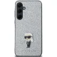 Чехол Karl Lagerfeld для Samsung Galaxy A35 Fixed Glitter Ikonik, серебристый