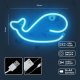 LED Neona Zīme Valis Forever Light FLNE19, USB un Bateriju Barošana, zils