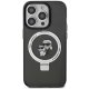 Apple iPhone 15 Pro Max 6.7\" Karl Lagerfeld Ring Stand Karl&Choupette MagSafe Case Cover (KLHMP15XHMRSKCK), Black