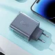 Зарядное устройство Acefast A45 GaN 65W с 3 портами (1xUSB, 2xUSB-C), серое