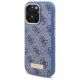 Guess iPhone 16 Pro Max Case 4G Logo Plate MagSafe, Blue