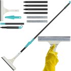 Window cleaner with microfiber, telescopic handle up to 160 cm, 2-in-1 set