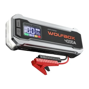 WOLFBOX MegaVolt 24 auto palaidējs un ārējais akumulators, 24 000 mAh, 4 000 A