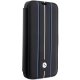 Чехол-книжка BMW Leather Stamp Blue Lines для iPhone 14 Pro, черный