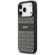 DKNY iPhone 17 Pro vāciņš ar atkārtotu tekstūras rakstu un tonālu svītru – melns | Phone Case Cover