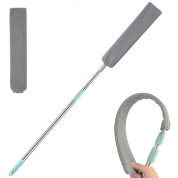 Teleskopiskā putekļu birste ar mikrošķiedru, 144 cm, pelēka