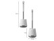 Silikona Tualetes Birste, Balts/Pelēks | Silicone Toilet Brush