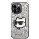 Karl Lagerfeld iPhone 14 Pro Max Case Glitter Choupette Silver