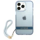 Чехол Guess для iPhone 13 / 13 Pro Translucent Strap, синий