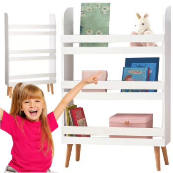 Kids Bookshelf and Toy Storage Organizer Ruhhy 26440, White