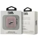 Karl Lagerfeld AirPods 1 / 2 maciņš Monogram Karl & Choupette Head, rozā