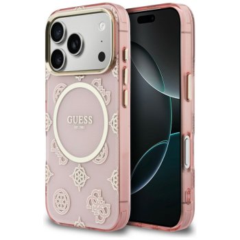 Guess IML Peony Dot MagSafe Phone Case Cover iPhone 17 Pro - pink