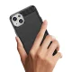 Vāciņš iPhone 15 Plus Carbon Case, elastīgs TPU ar oglekļa šķiedras rakstu, melns
