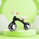ECOTOYS 3-in-1 Toddler Balance Bike with Pedals and Training Wheels, Black