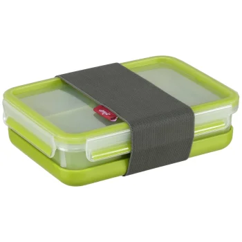 Emsa Clip&Go 518098 pusdienu kārbiņa 1,2 l, caurspīdīga/zaļa