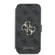 Guess 4G Metal Logo Wallet Case for iPhone 16, Black