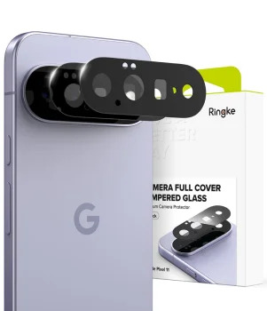 Ringke Camera Full Cover kameras aizsargstikls Google Pixel 11, 2 gab., melns