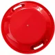 Round plastic snow saucer with handles, 62 cm, red