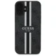 Guess iPhone 16 vāciņš 4G Printed Stripes MagSafe, melns