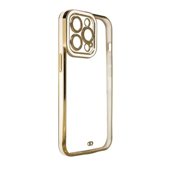 Telefona vāciņš Xiaomi Redmi Note 11 Pro Fashion Case ar zelta rāmi, balts