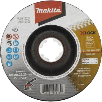 Makita E-00402 slīpripa 125 x 6 mm X-LOCK metālam un nerūsējošajam tēraudam