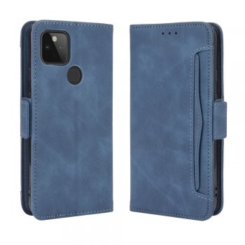 Google Pixel 4a 5G Multi-slot Leather Case Wallet Cover, Blue | Telefona Vāciņš Maciņš Apvalks Grāmatiņa