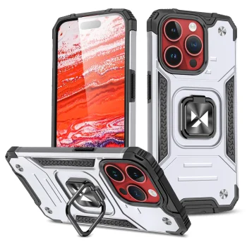 Wozinsky Ring Armor iPhone 15 Pro Max korpuss - sudraba krāsā | Case Silver