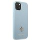 Чехол Guess Saffiano 4G Small Metal Logo для iPhone 13 - Синий