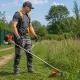 Regulējamas divu plecu lences trimmerim un krūmgriezim, oranžas
