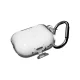 Чехол для AirPods 4 Puro 0.3 Nude с карабином, прозрачный