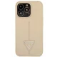 Guess Saffiano Triangle Logo iPhone 14 Pro vāciņš, bēšs