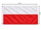 Большой национальный флаг Польши на мачту 155x90 см, бело-красный