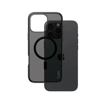 Чехол Panzerglass CARE Flagship для iPhone 16 Pro Max, дымчатый антрацит/черный, MagSafe
