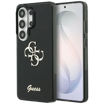 Guess IML Big Metal 4G Script vāciņš priekš Samsung Galaxy S26 Ultra, melns