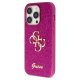 Guess Glitter Script Big 4G telefona vāciņš iPhone 15 Pro Max - violets | case for purple