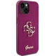 Guess Glitter Script Big 4G vāciņš iPhone 15, violetā krāsā